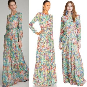 SALONI Isabel Dress Maxi in Summer Confetti Size 2